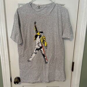 Gray Graphic Freddie Mercury T-Shirt